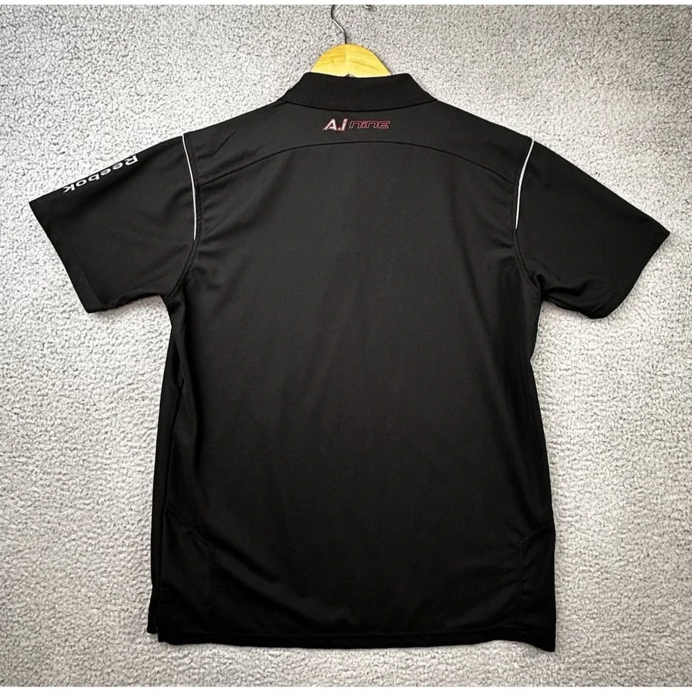 Vintage Reebok Allen Iverson AI Nine Polo Shirt Black Red Mens XL NWT Deadstock